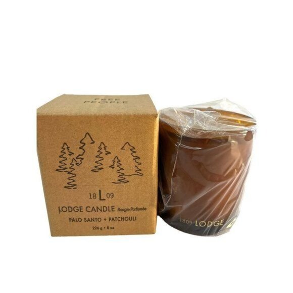 Free People Candle1809 Collection Lodge Palo Santo & Patchouli Scent Brown New - Picture 1 of 5